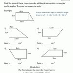 Free Printable Geometry Worksheets Trapezium Area 1 | Homeschool Of   Free Printable Geometry Worksheets For Middle School