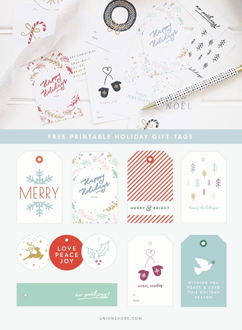 Free Printable Gift Tags - Colorful Christmas Wrapping - Diy - Diy Gift Tags Free Printable