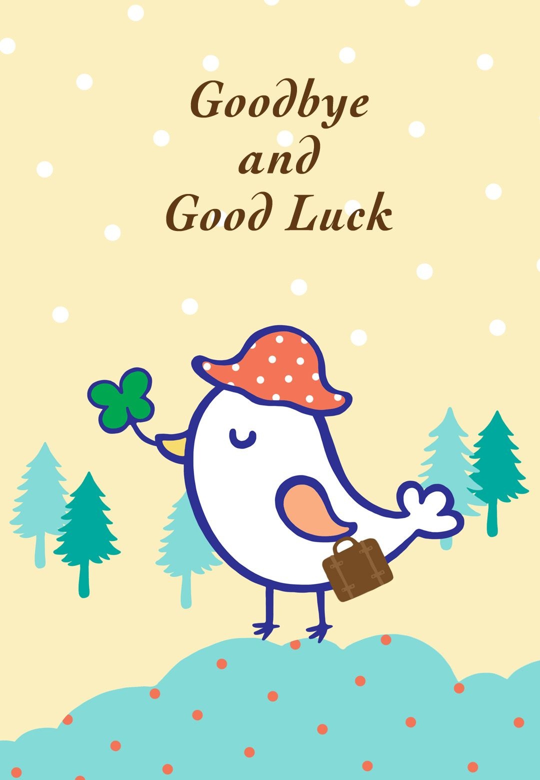 Free Printable Goodbye And Good Luck Greeting Card | Littlestar - Free Printable Apology Cards