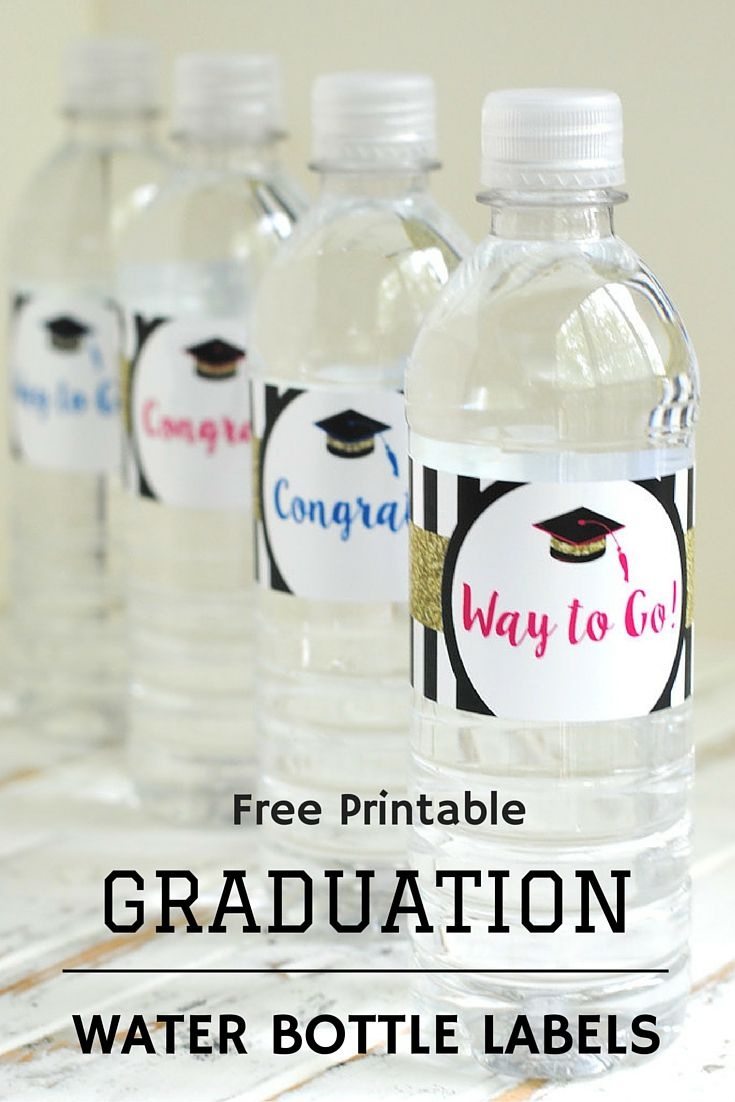 Free Printable Graduation Water Bottle Labels | Party Ideas - Free Printable Water Bottle Labels Graduation