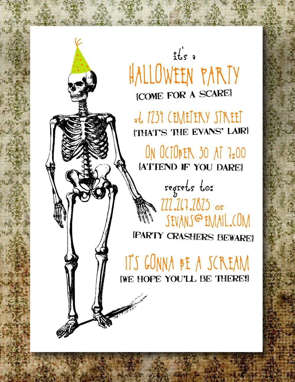 Free Printable Halloween Invitation Templates | Free Printable - Free Printable Halloween Invitations