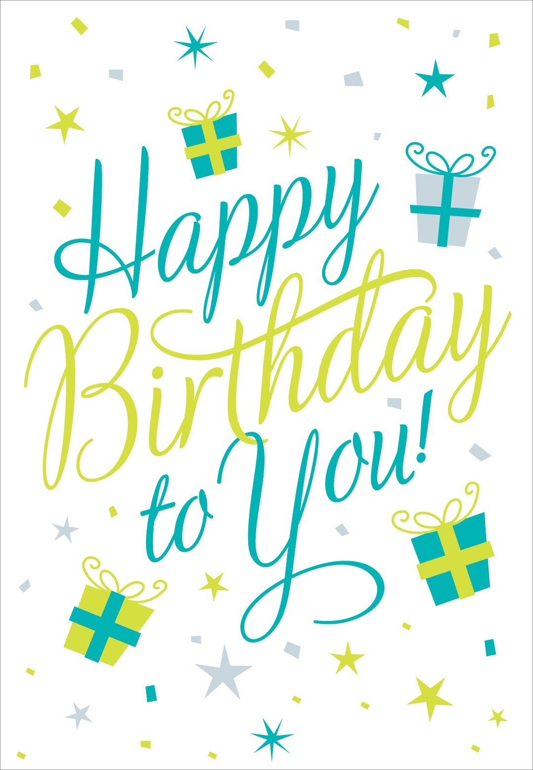 Free Printable Happy Birthday To You Greeting Card #birthday - Happy Birthday Free Cards Printable