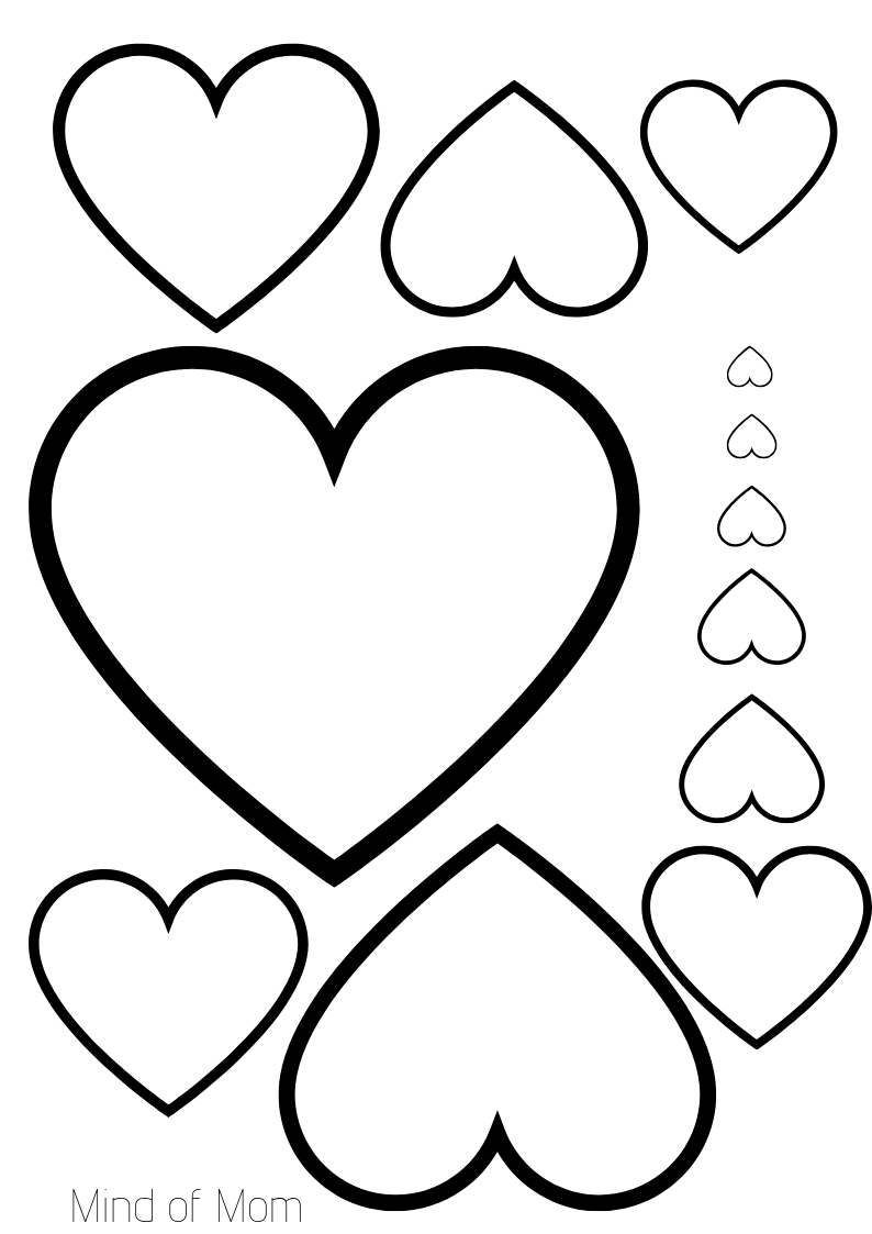 Free Printable. Hearts Printable For Valentine&amp;#039;s Day! A4 Format For - Free Printable Hearts