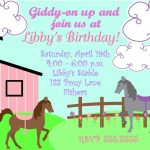 Free Printable Horse Party Invites | Horse Party Invitations   Free Printable Horse Themed Birthday Party Invitations