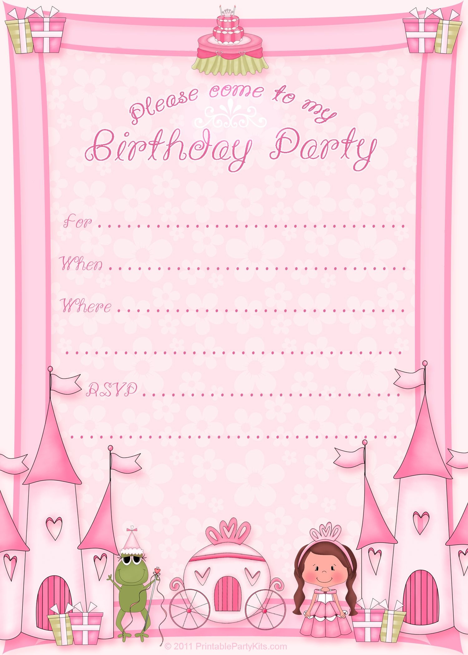 Free Printable Invitation. Pinned For Kidfolio, The Parenting Mobile - Free Printable Princess Invitations