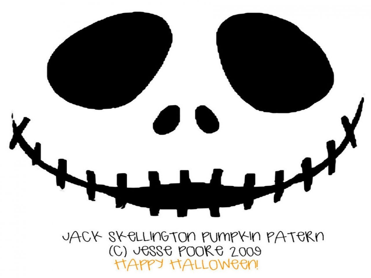 Free Printable Jack Skellington Pumpkin Carving Stencil Templates - Jack Skellington And Sally Pumpkin Stencils Free Printable