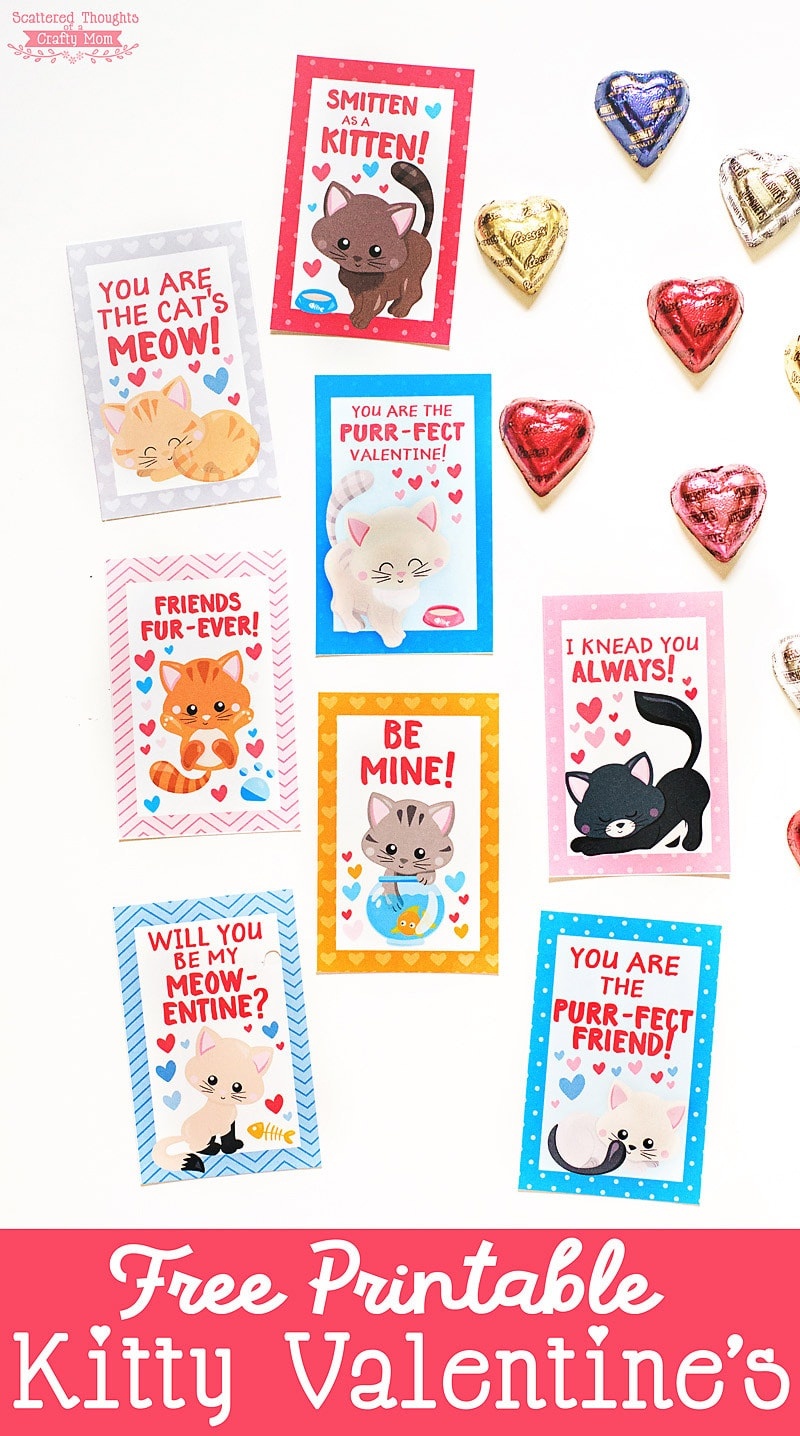 Free Printable Cat Valentine Cards Free Printable