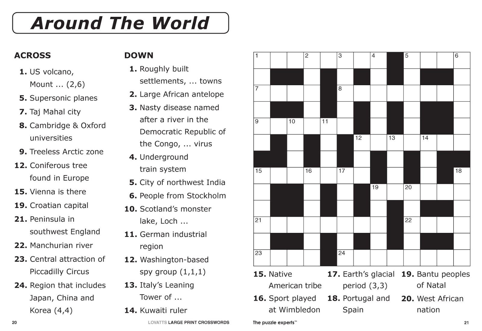 Free Printable Large Print Crossword Puzzles | M3U8 - Free Printable Crossword Puzzle Maker Download
