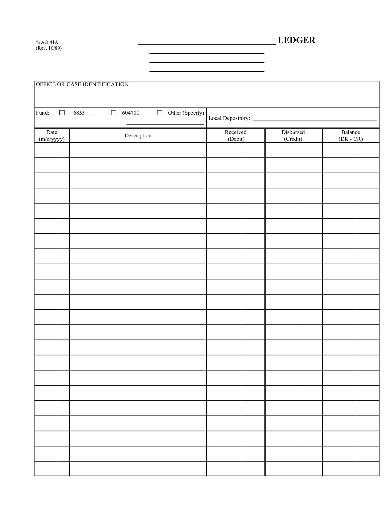 Free Printable Ledger Template Accounting Templates Printable