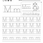 Free Printable Letter M Writing Practice Worksheet For Kindergarten   Free Printable Letter Writing Worksheets