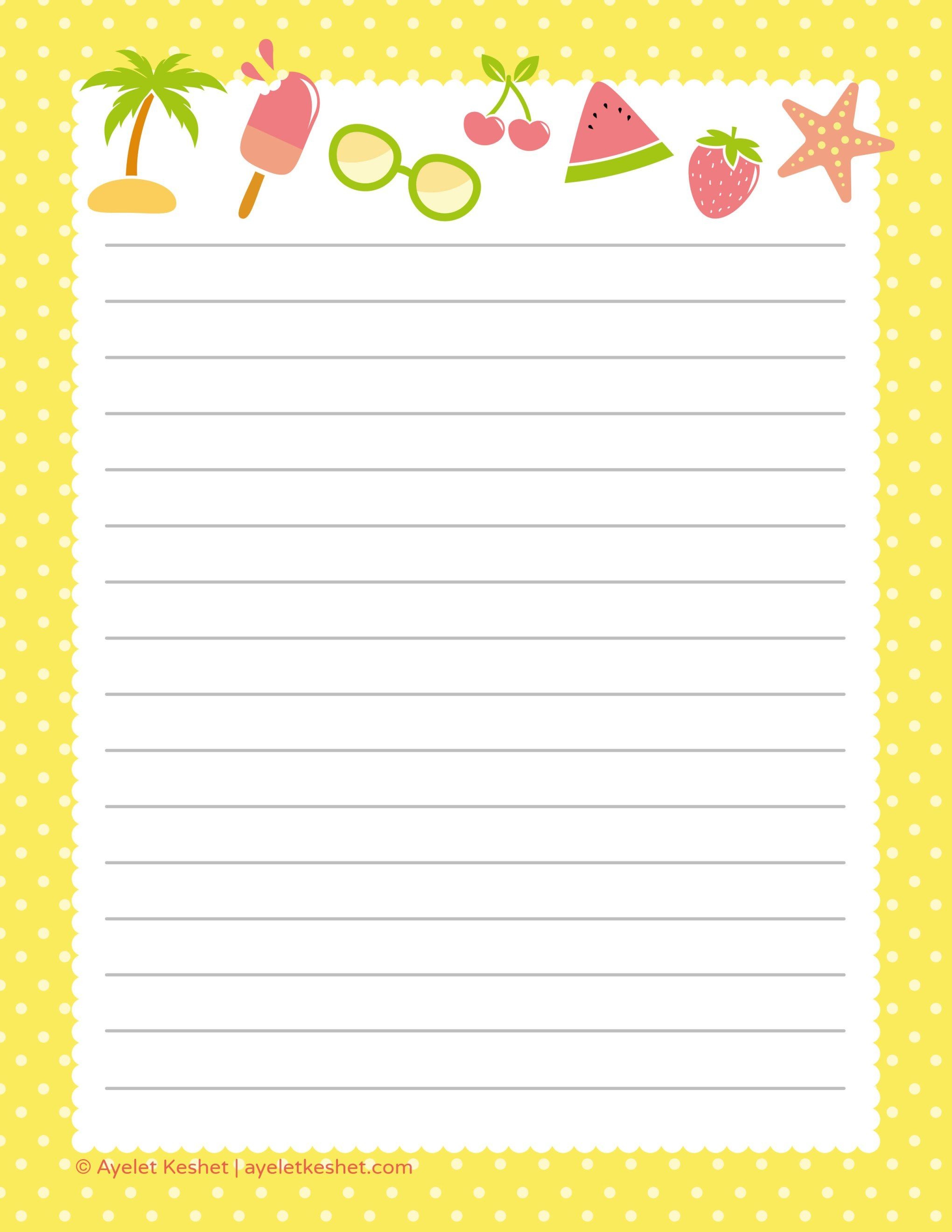 Free Printable Letter Paper | Printables To Go | Free Printable - Free Printable Writing Paper