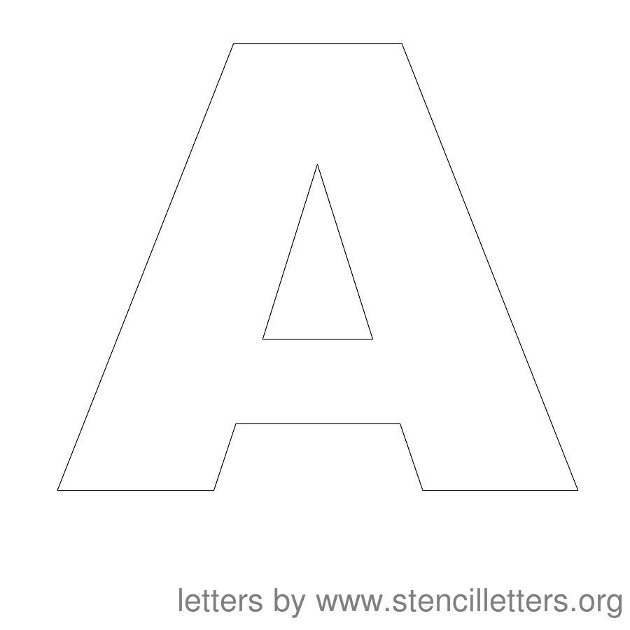 Free Printable 4 Inch Stencil Letter Block