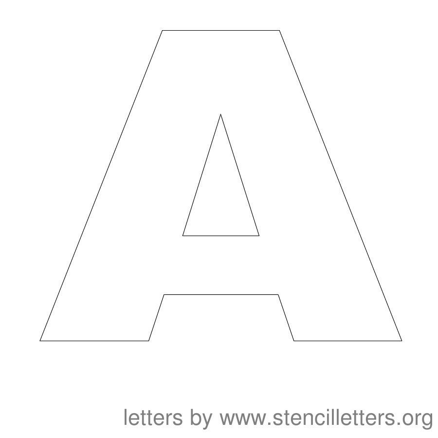 Free Printable Letter Stencils | Stencil Letters 12 Inch Uppercase - Free Printable 8 Inch Letters