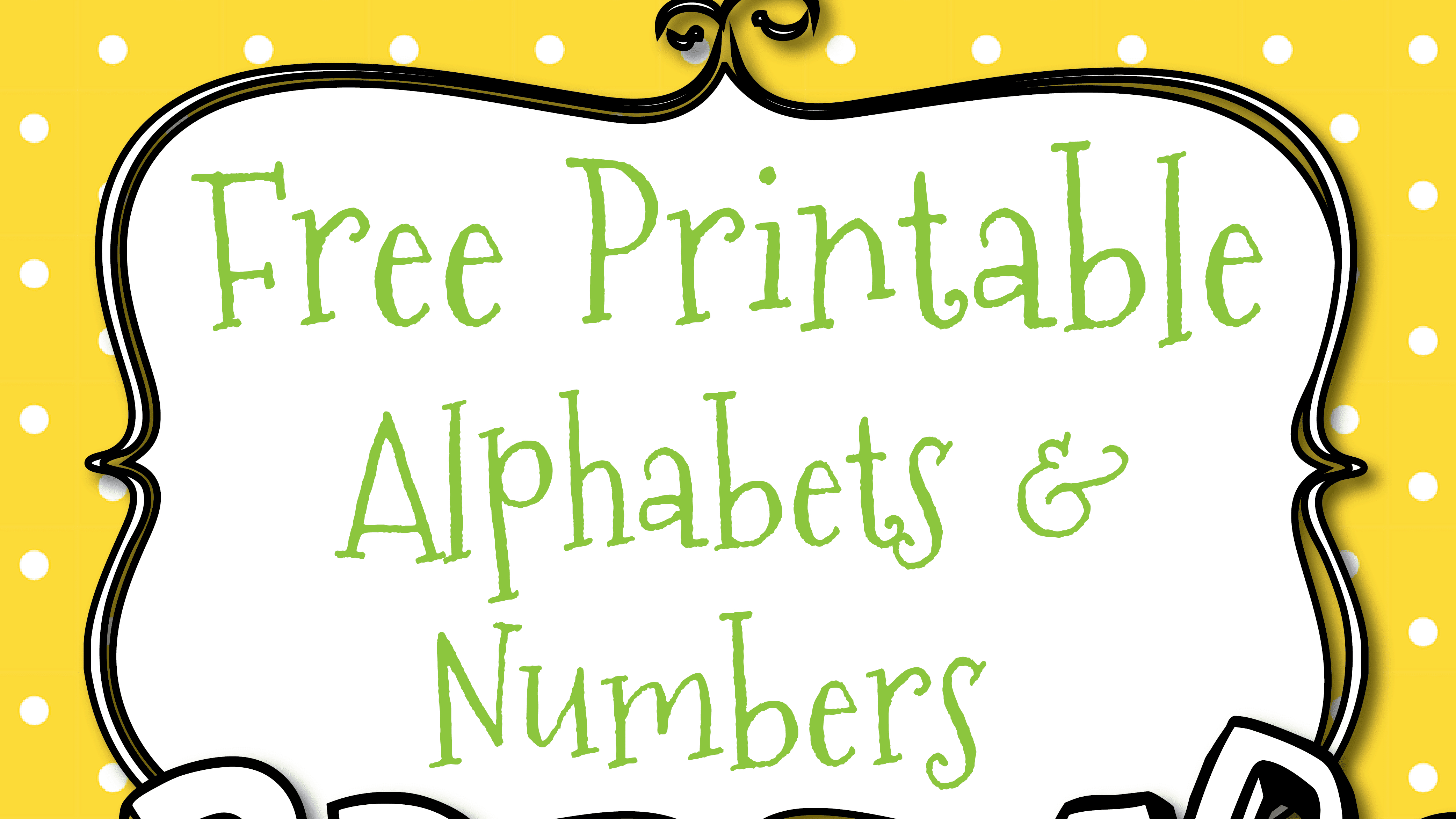 Free Printable Letters And Numbers For Crafts - Free Printable Bubble Numbers