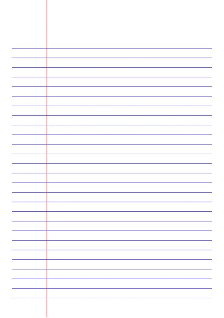 Printable College Ruled Papers Notebook Paper Template 2 