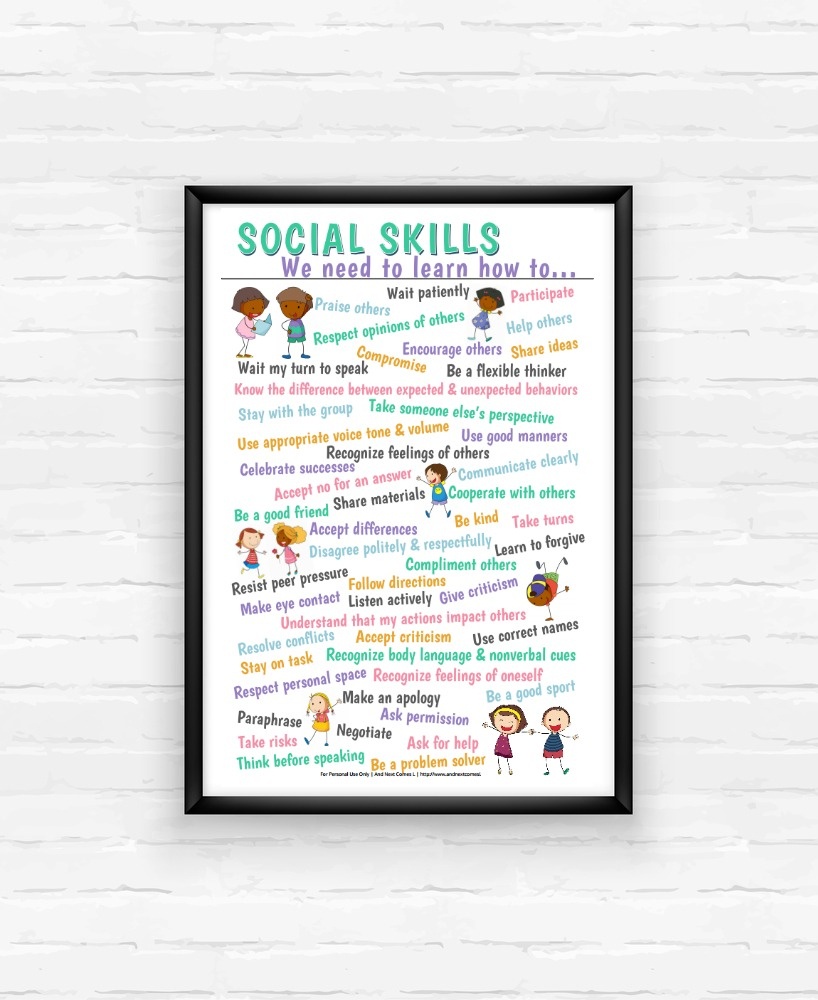 Free Printable List Of 50 Social Skills For Kids | And Next Comes L - Free Printable Social Skills Stories For Children