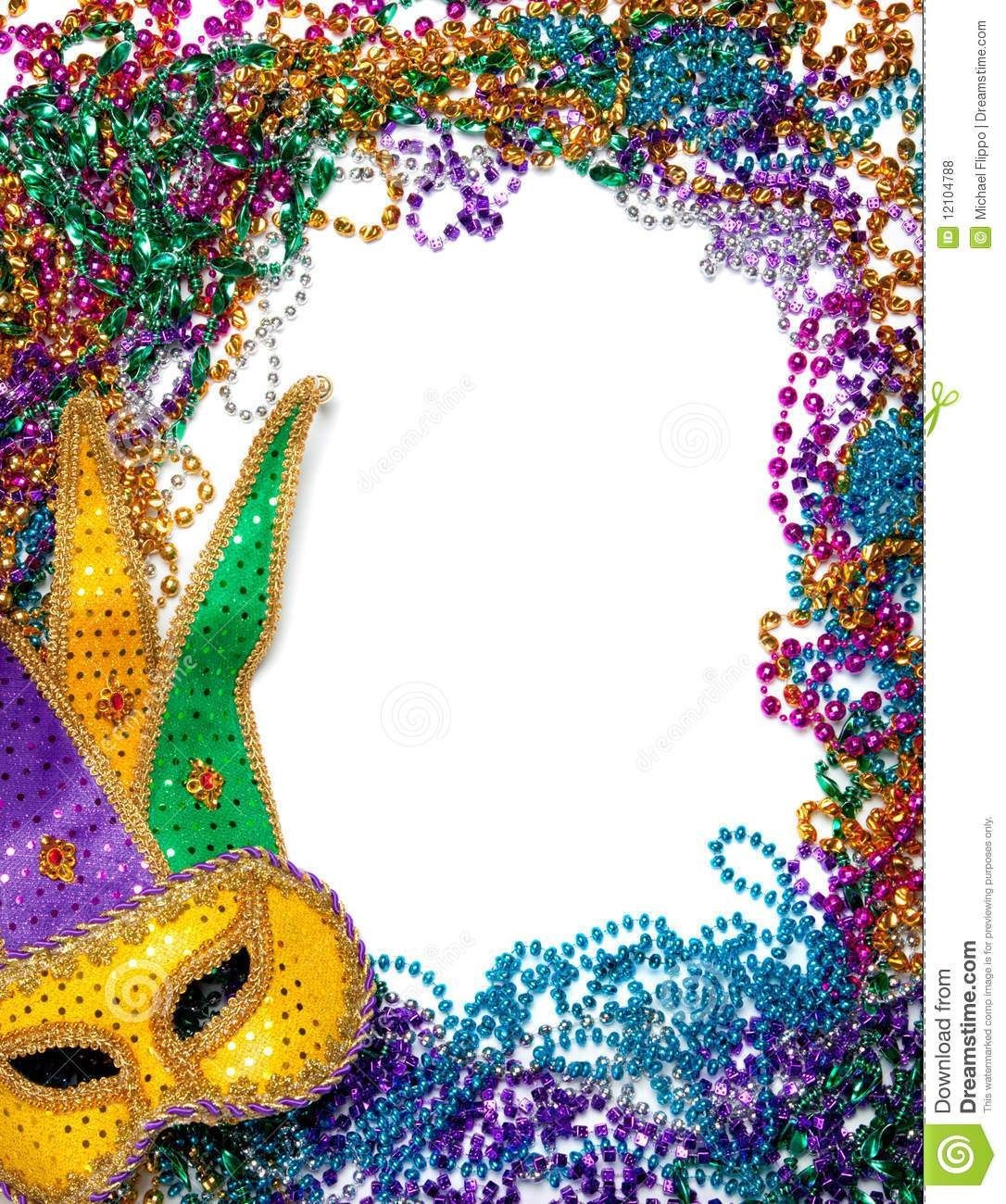 Free Printable Mardi Gras Borders. Royalty Free Stock Photos Border - Free Printable Mardi Gras Invitations