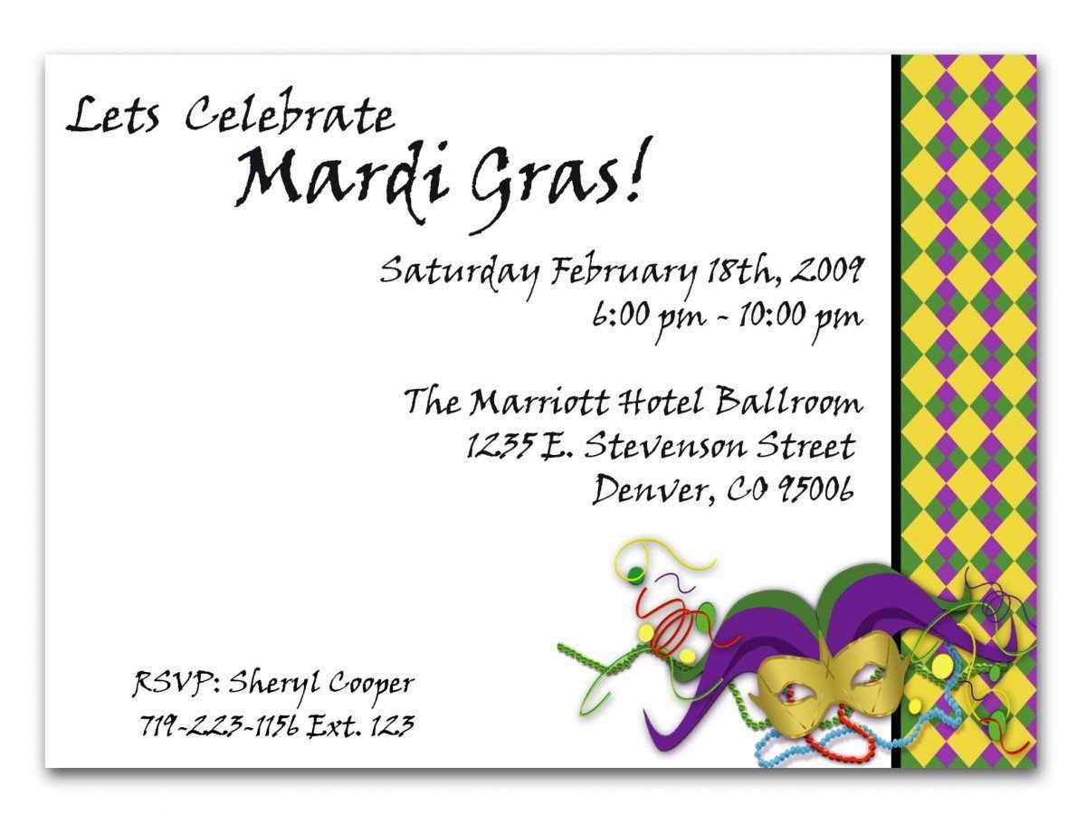 Free Printable Mardi Gras Invitations - Anarchistshemale - Free Printable Mardi Gras Invitations