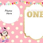 Free Printable Minnie Mouse 1St Invitation | Talli | Minnie Mouse   Free Printable Mickey Mouse 1St Birthday Invitations