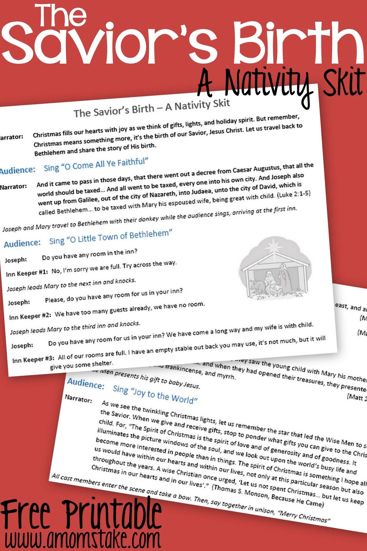 Free Christmas Skits For Children And Teens Free Printable Christmas Plays Church Free Printable