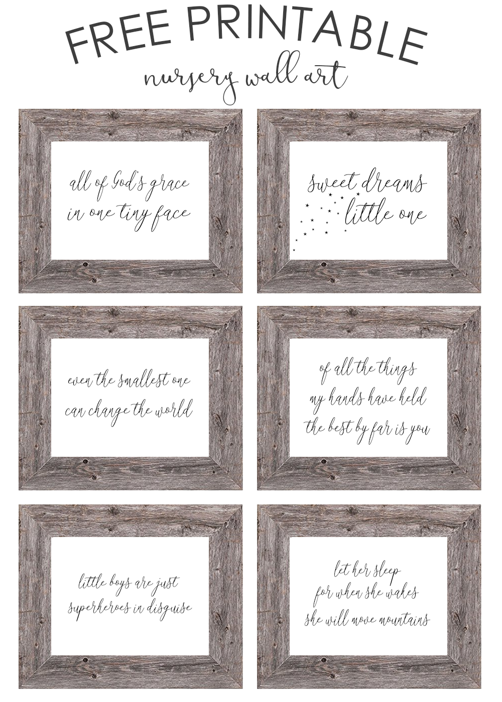 Free Printable Nursery Wall Art - The Girl Creative - Free Printable Wall Art Decor