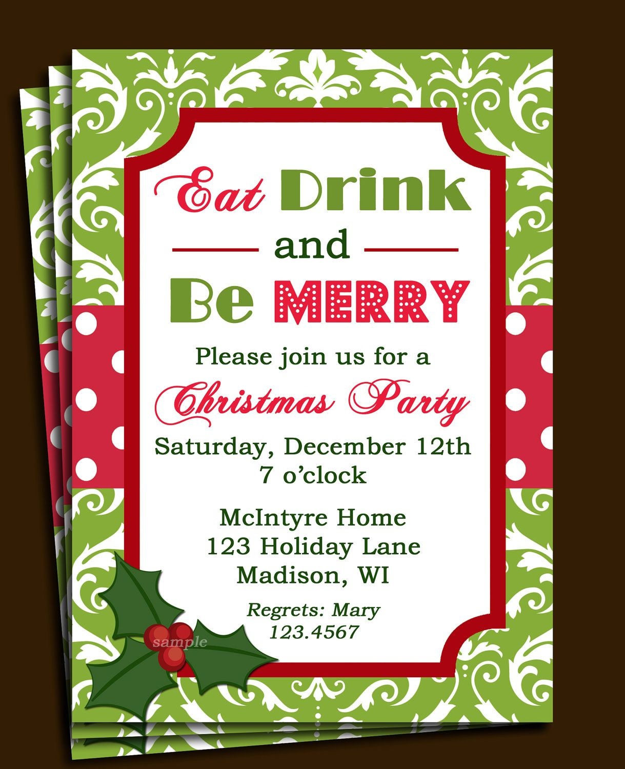 Free Printable Office Christmas Party Invitations | Party Stuff - Holiday Invitations Free Printable
