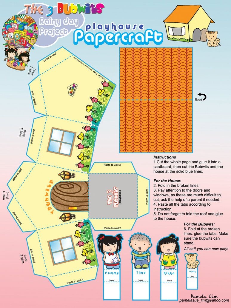 Free Printable Papercraft House~Pammylim On Deviantart | 1:6 Toy - Printable Paper Crafts Free