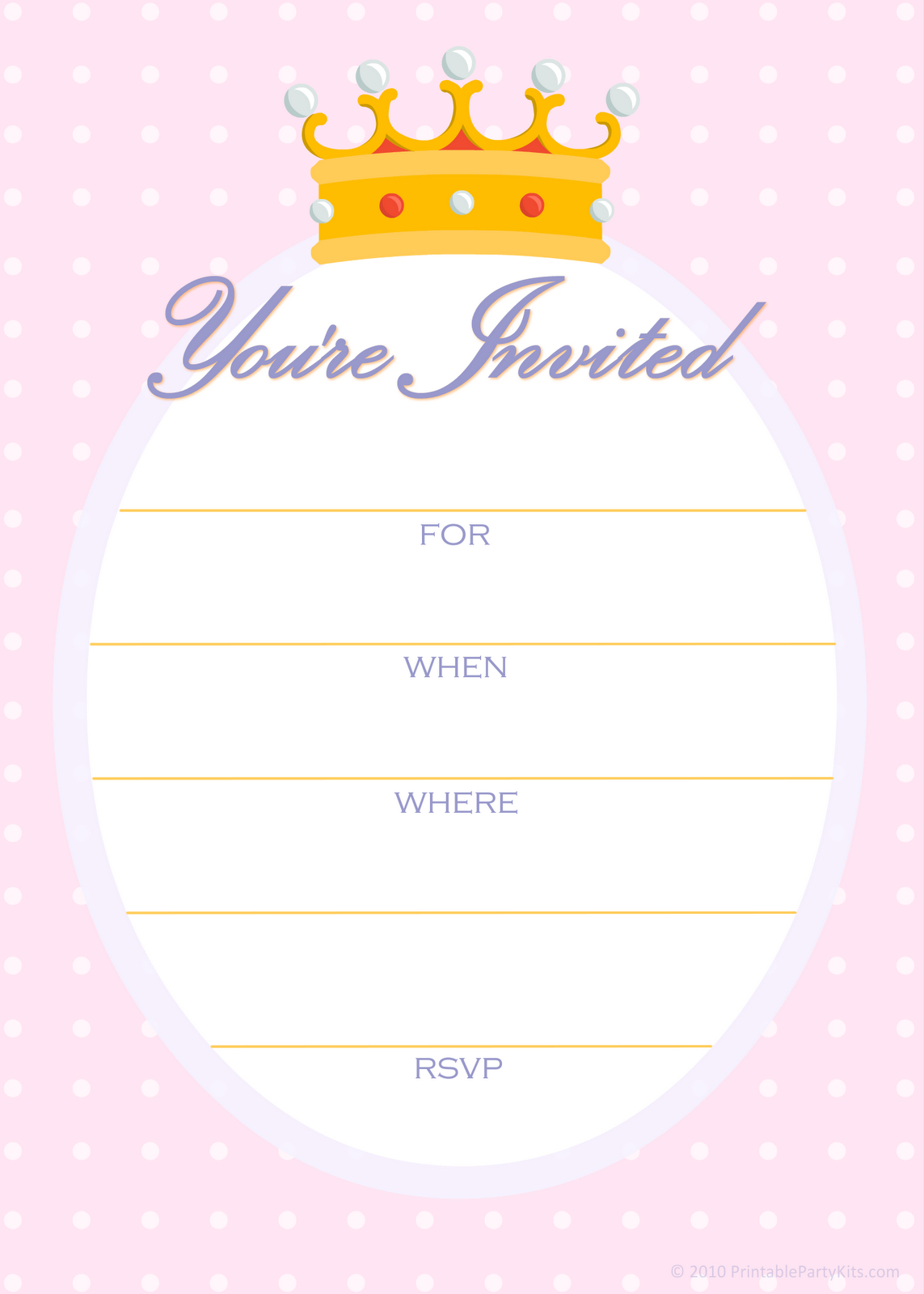 Free Printable Party Invitations: Free Invitations For A Princess - Free Printable Princess Invitations
