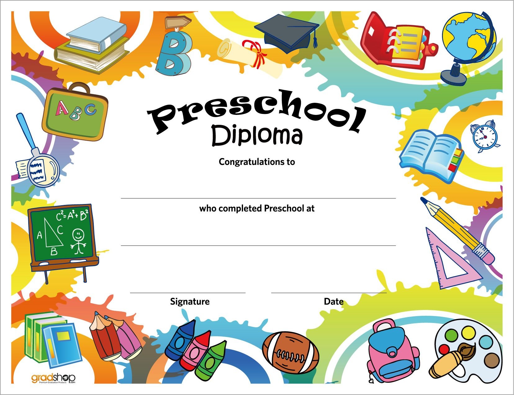 Free Printable Preschool Diplomas | Preschool Classroom | Graduation - Preschool Graduation Diploma Free Printable