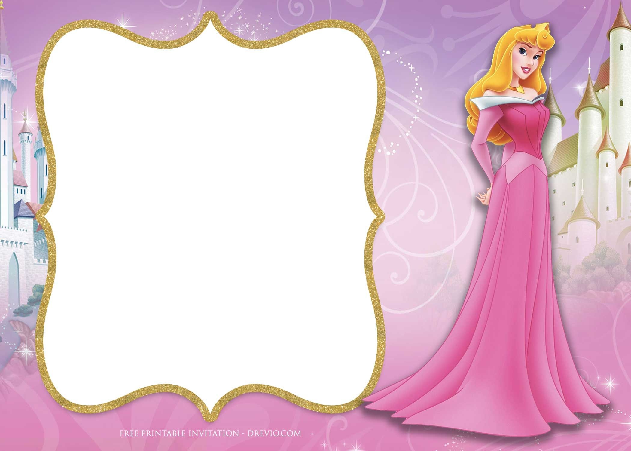 Free Printable Princess Aurora Sleeping Beauty Invitation | Free - Free Princess Printable Invitations