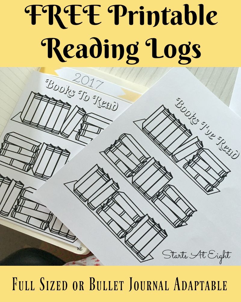 Free Printable Reading Logs ~ Full Sized Or Adjustable For Your - Free Printable Books