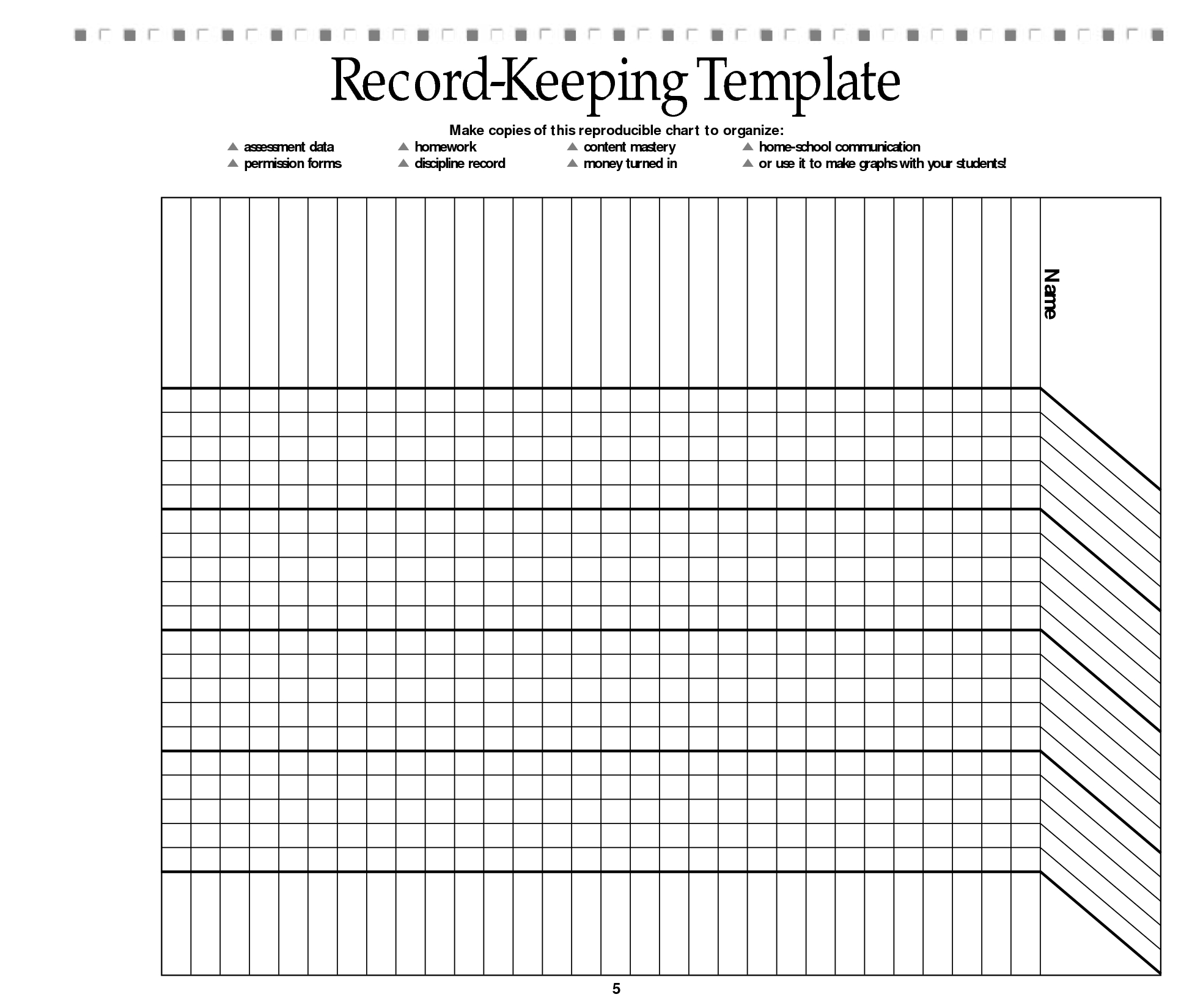 Free Printable Attendance Chart