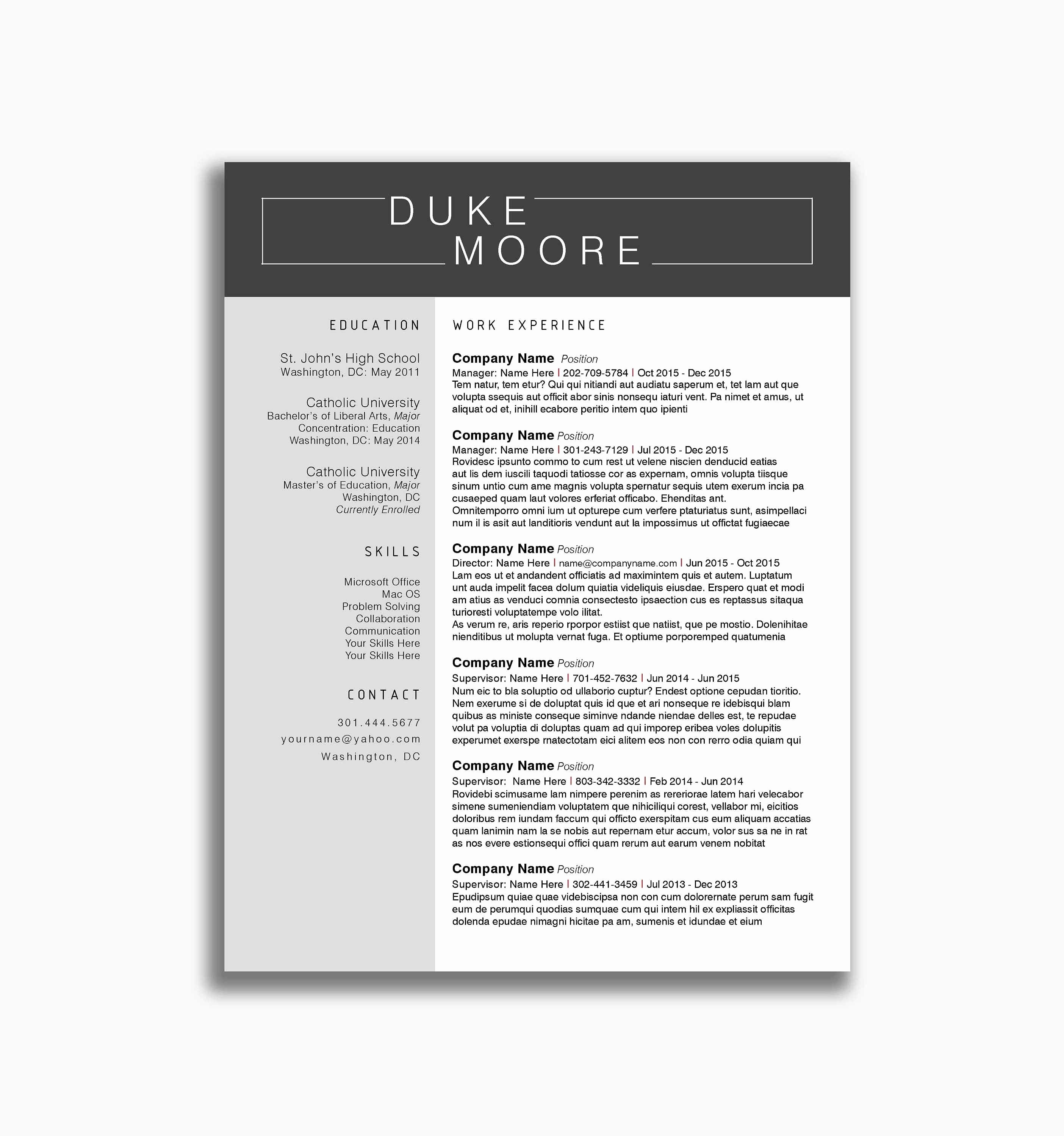 Free Printable Resume Templates Microsoft Word Sample 51 New S Free - Free Printable Resume Templates Microsoft Word