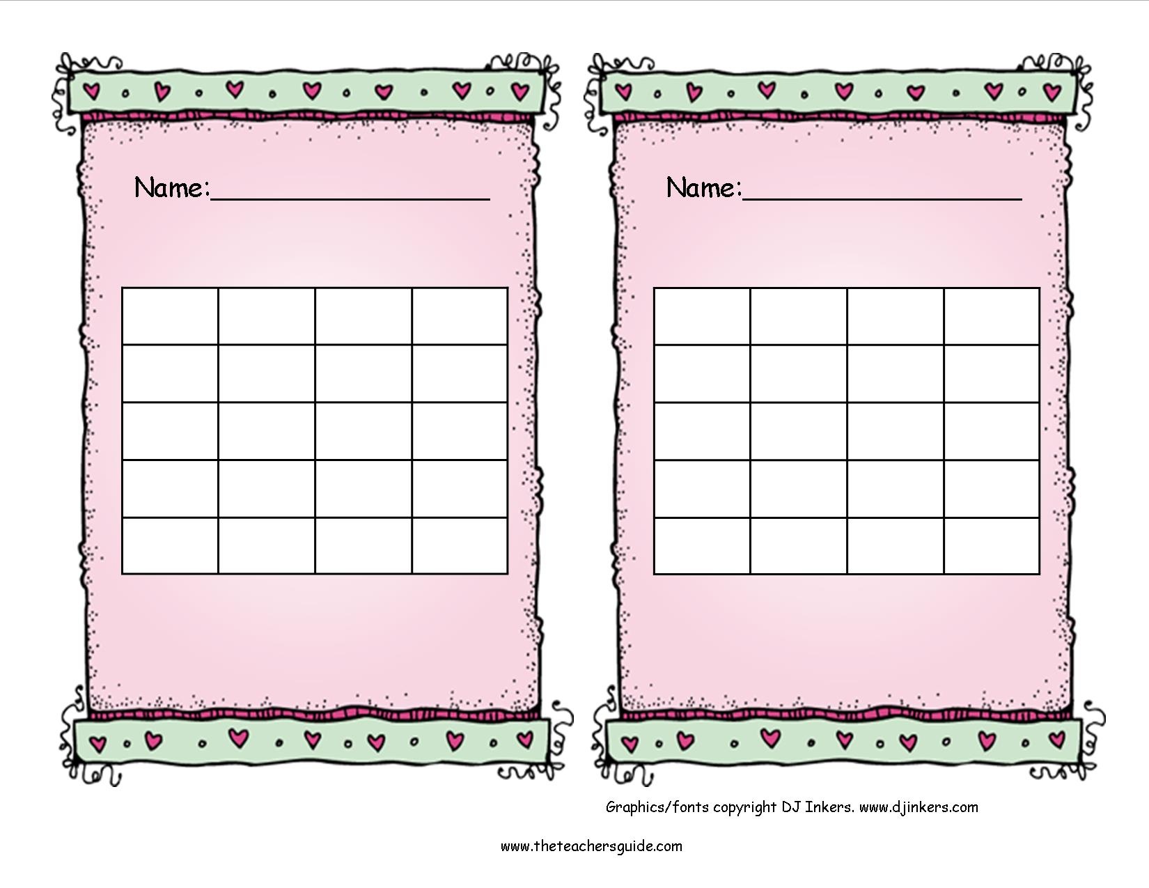 Printable Incentive Sticker Chart