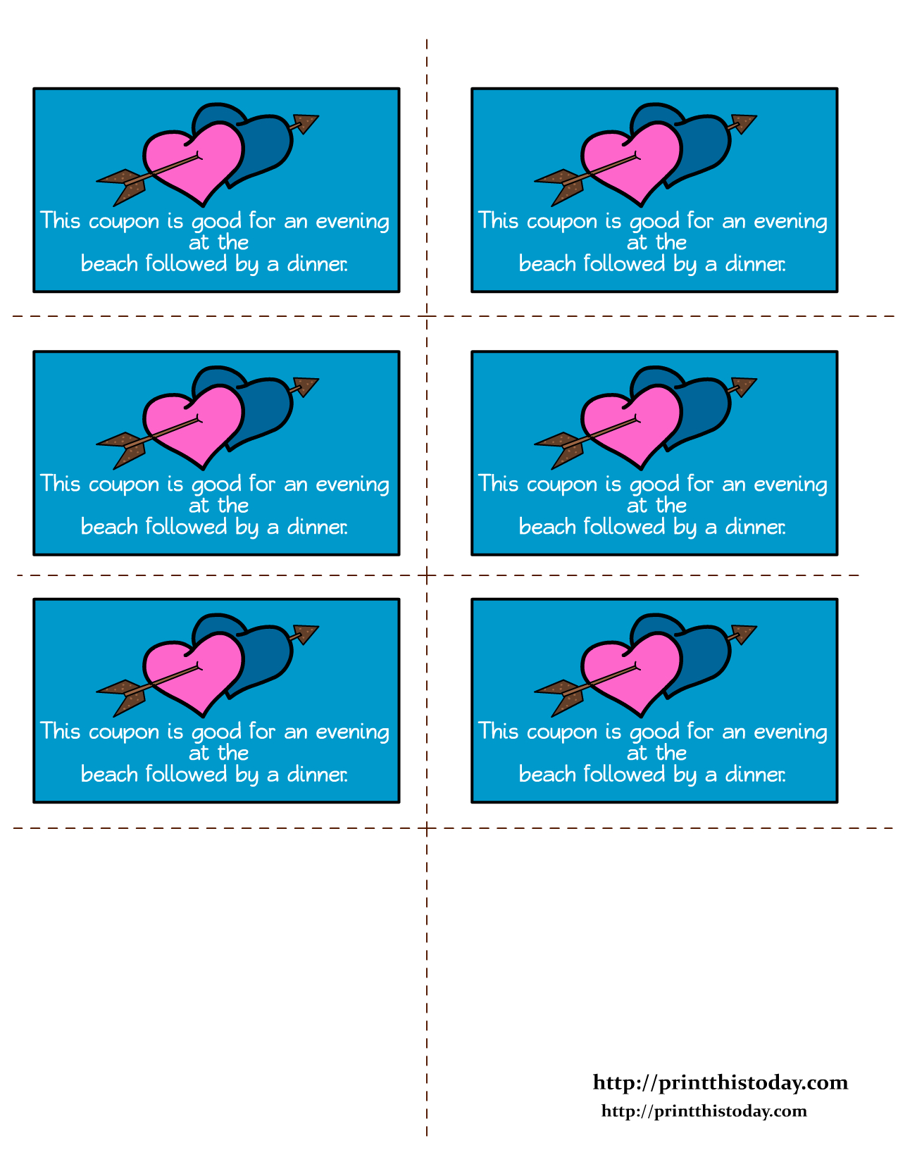 Free Printable Romantic Love Coupons - Free Printable Love Certificates For Him
