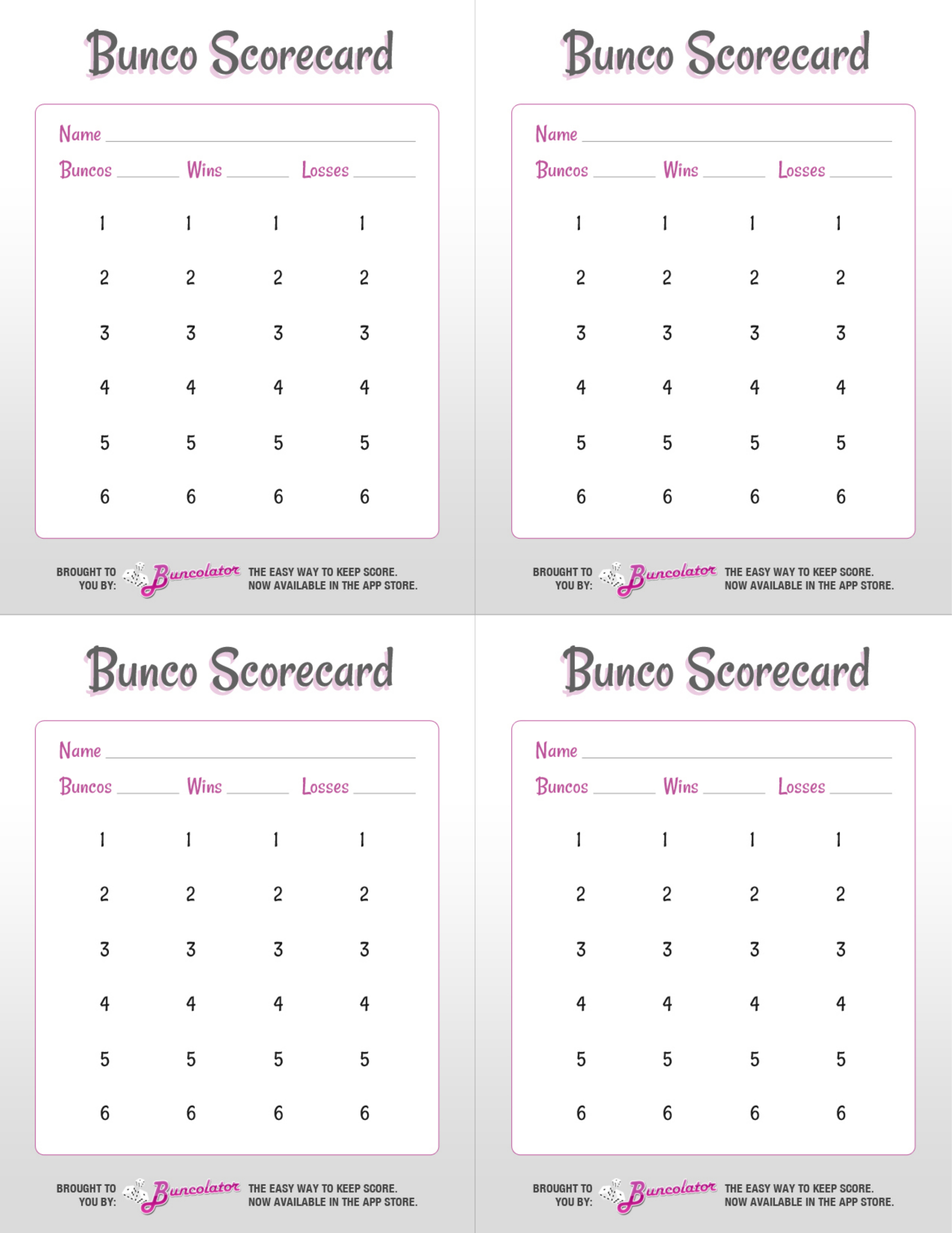 Free Printable Scorecards For Bunco - Saferbrowser Yahoo Image - Printable Bunco Score Cards Free