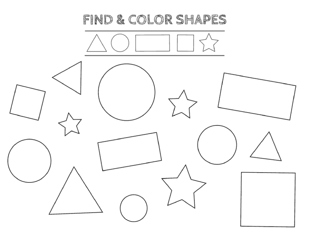 Free Printable Shapes Worksheets For Toddlers And Preschoolers - Free Printable Shapes Worksheets