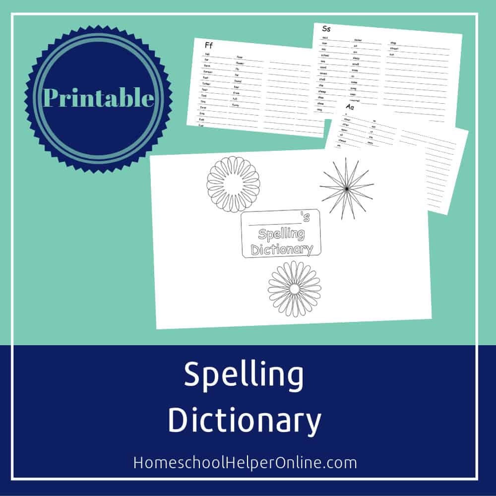 Free Printable Spelling Dictionary For Students - Homeschool Helper - My Spelling Dictionary Printable Free