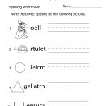 Free Printable Spelling Practice Worksheet   Free Printable Spelling Practice Worksheets