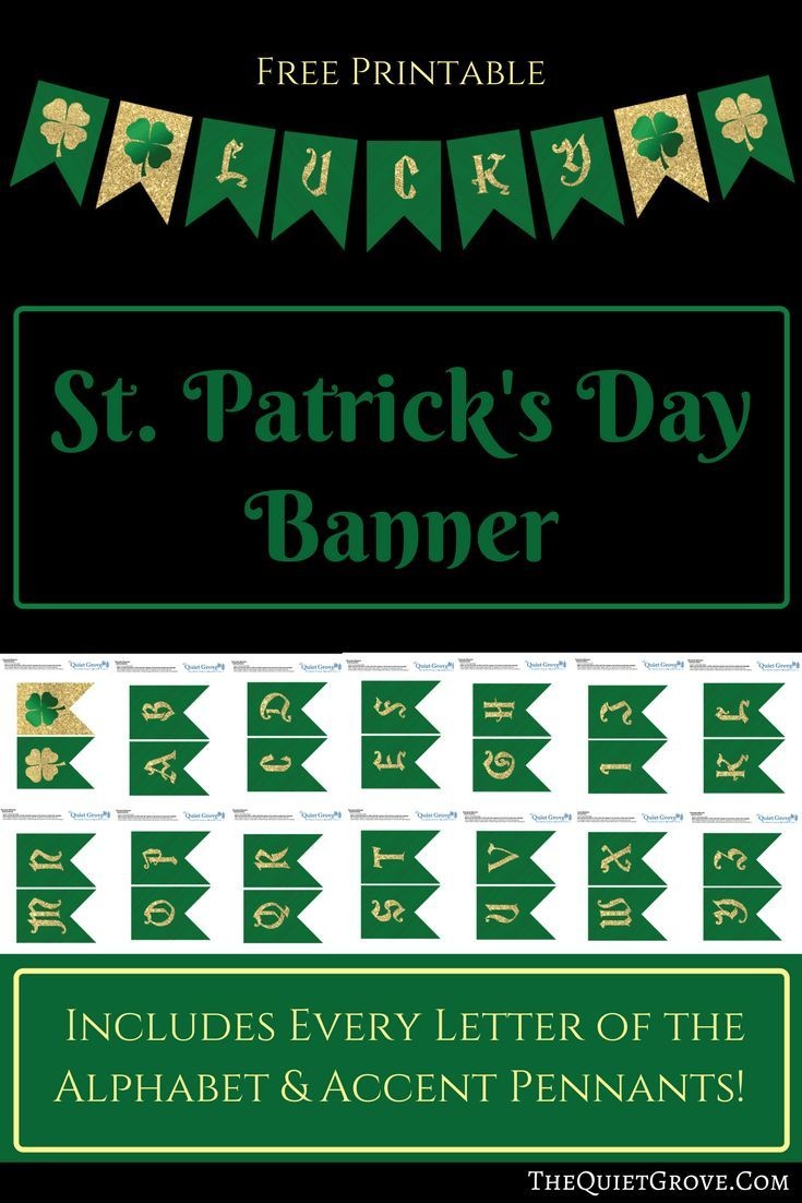 Free Printable St Patrick&amp;#039;s Day Banner | Saint Patrick&amp;#039;s Day Ideas - Free Printable St Patrick&amp;amp;#039;s Day Banner