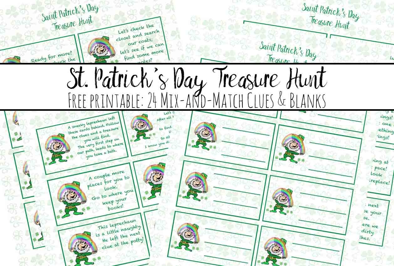 Free Printable St. Patrick&amp;#039;s Day Treasure Hunt - Free Printable St Patrick&amp;amp;#039;s Day Card