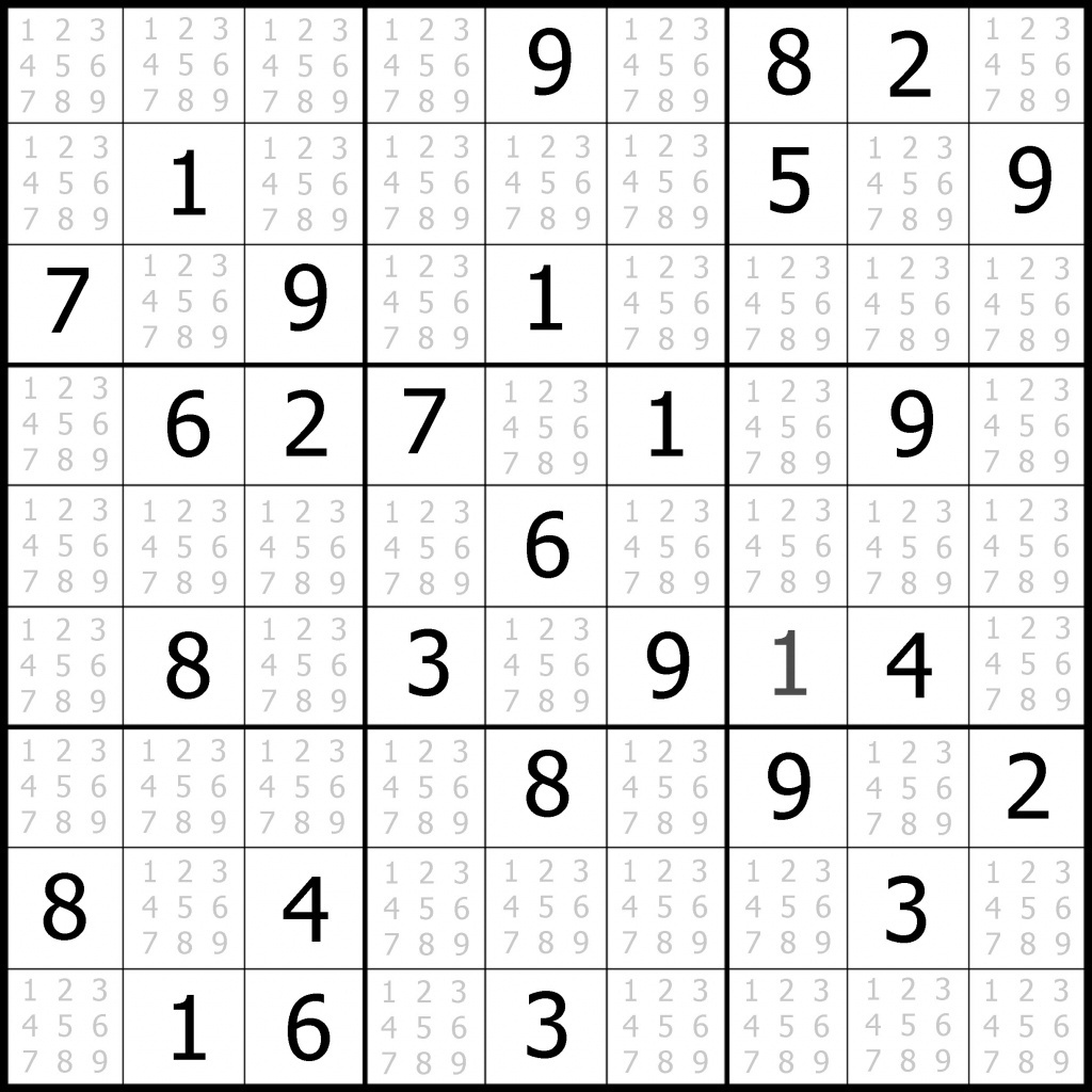 large print medium sudoku printable