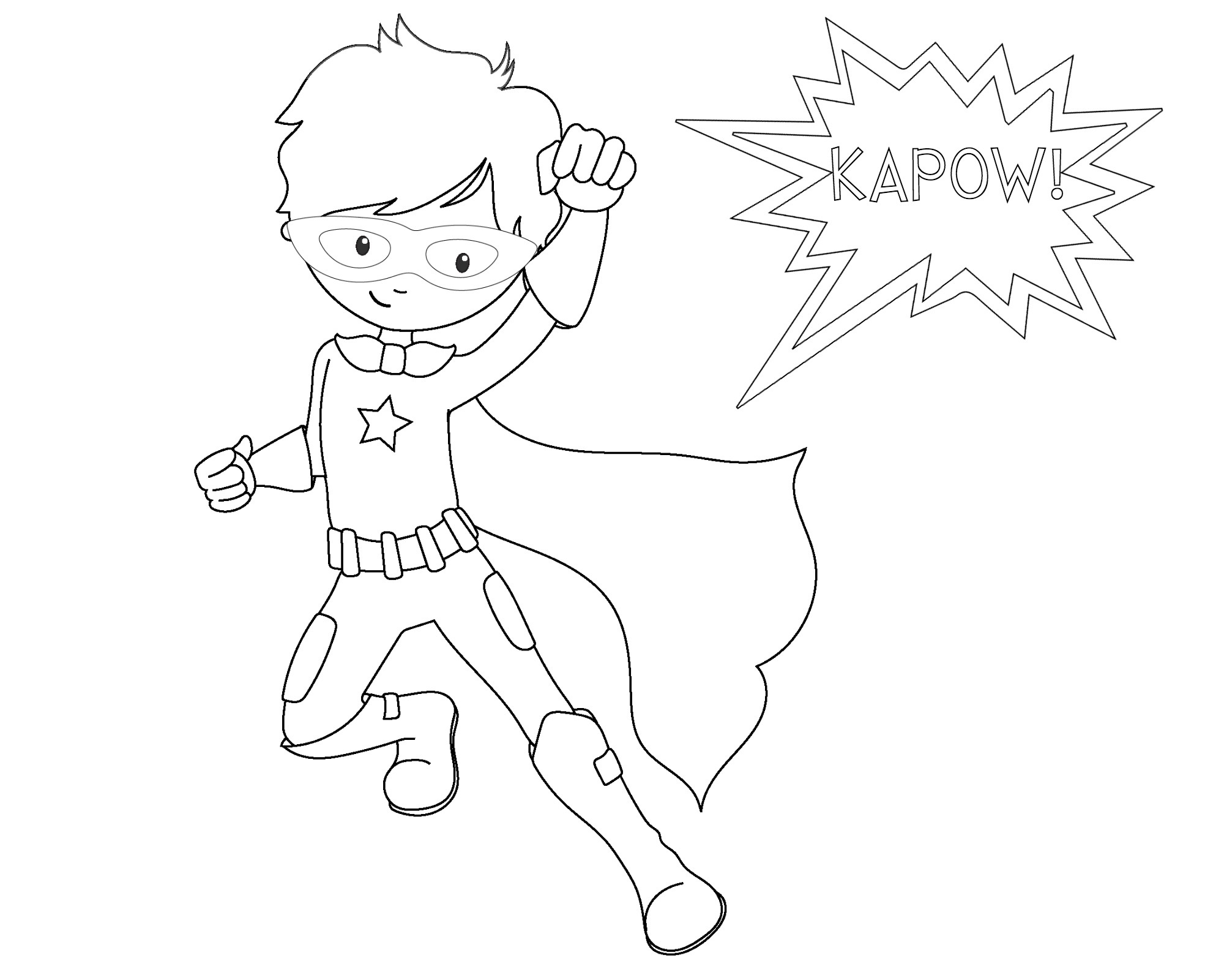 Kids Free Printable Coloring Pages Superhero