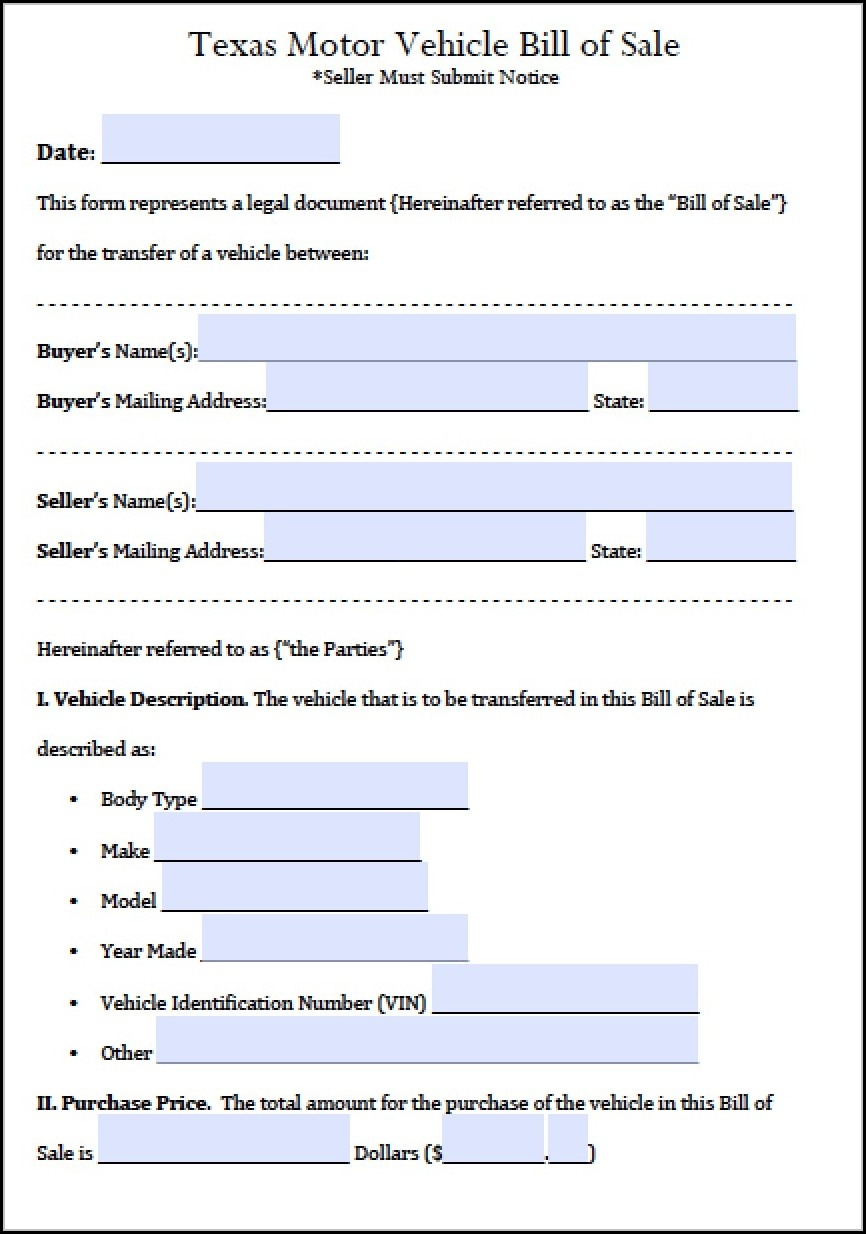 Free Printable Texas Bill Of Sale Form - Form : Resume Examples - Free Printable Texas Bill Of Sale Form