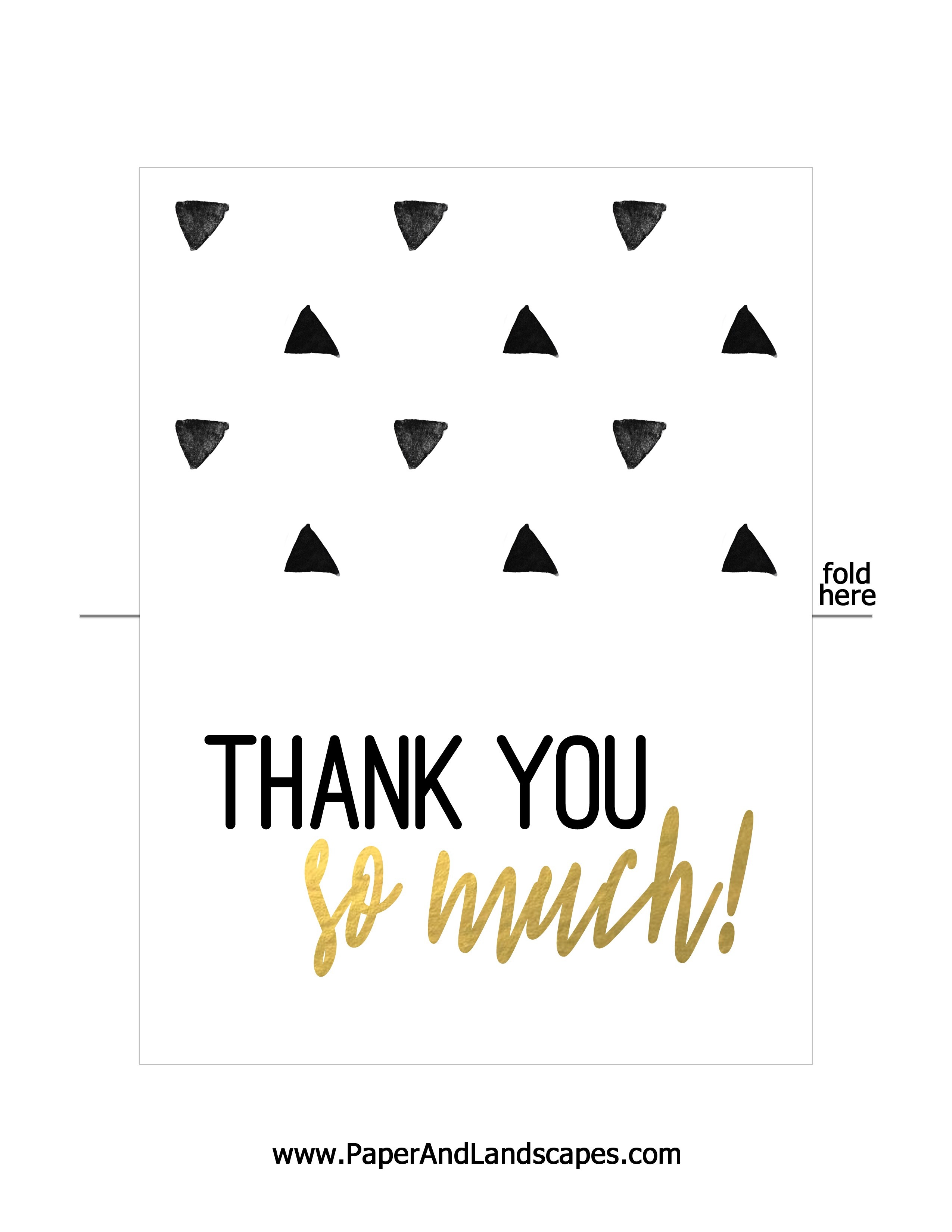 Free Printable Thank You Cards - Paper And Landscapes - Free Printable Custom Thank You Cards