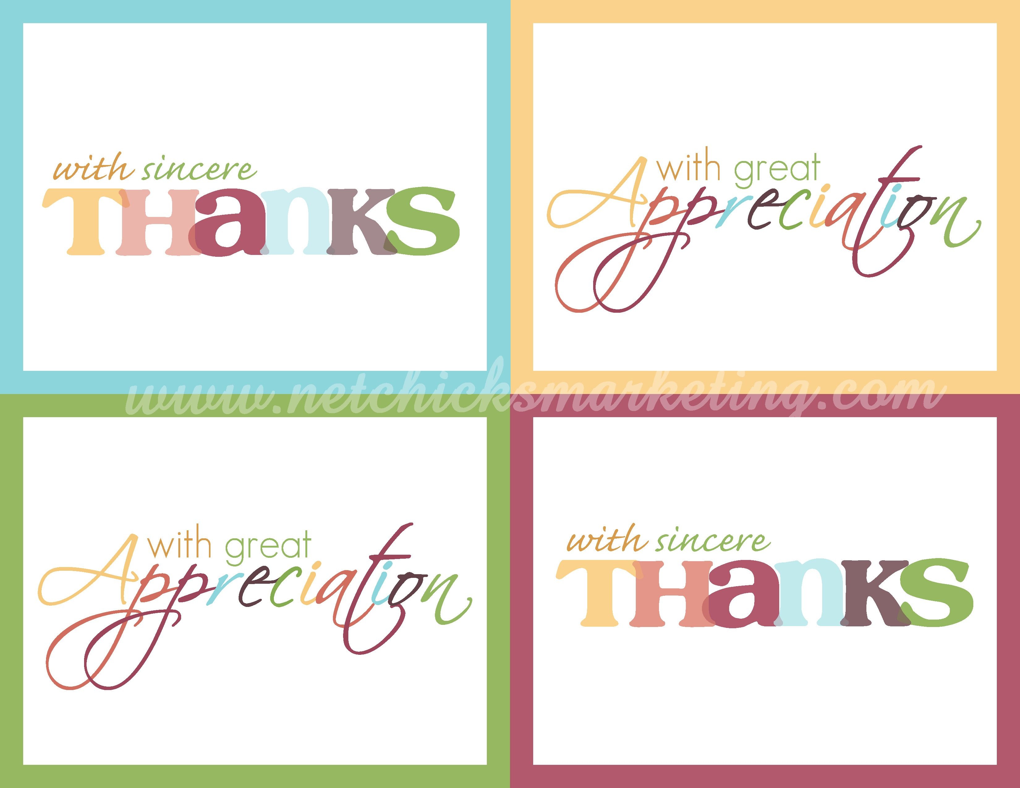 Free Printable Thank You Notes Free Printable