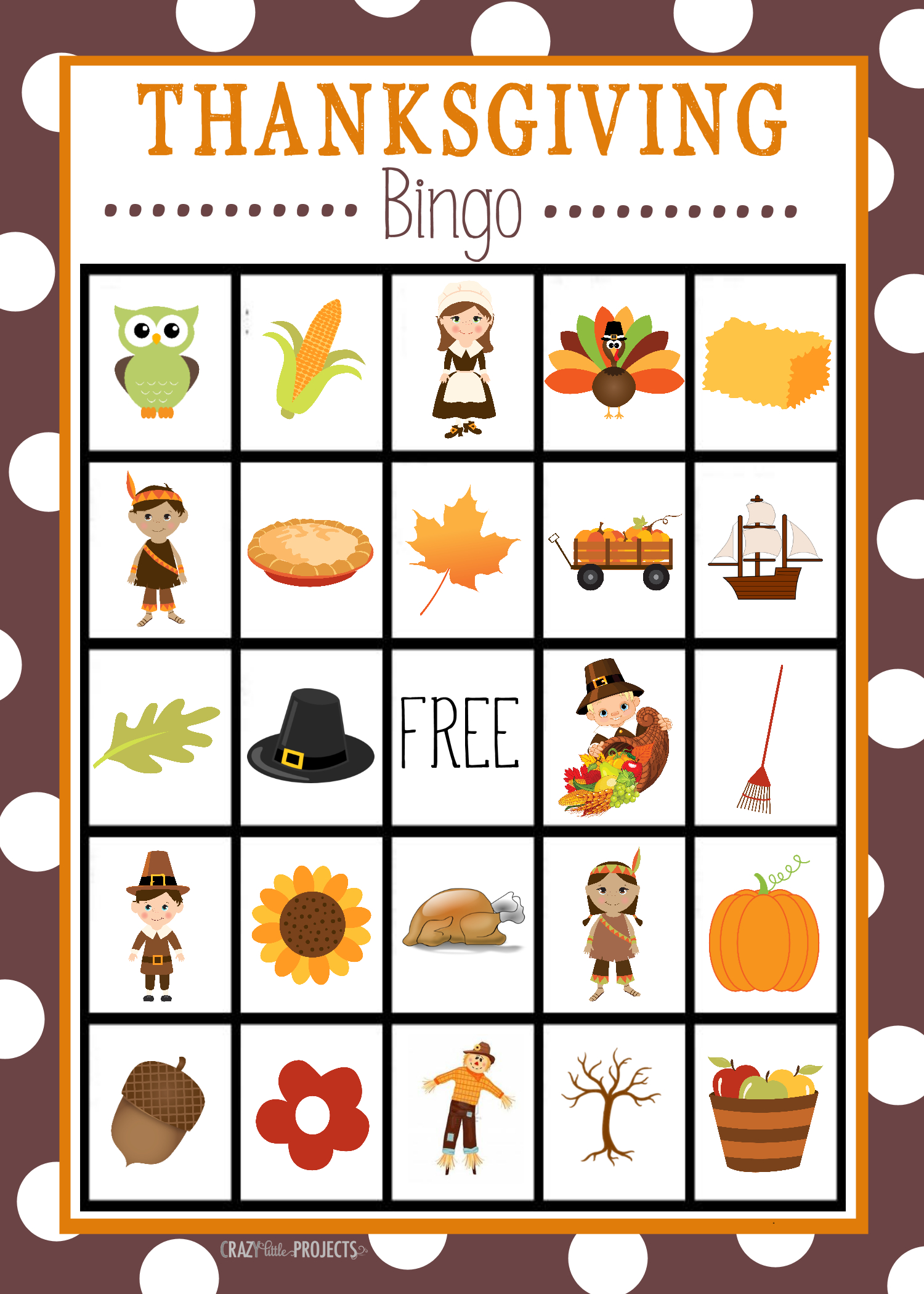 Free Printable Thanksgiving Bingo Game | Craft Time | Thanksgiving - Thanksgiving Games Printable Free