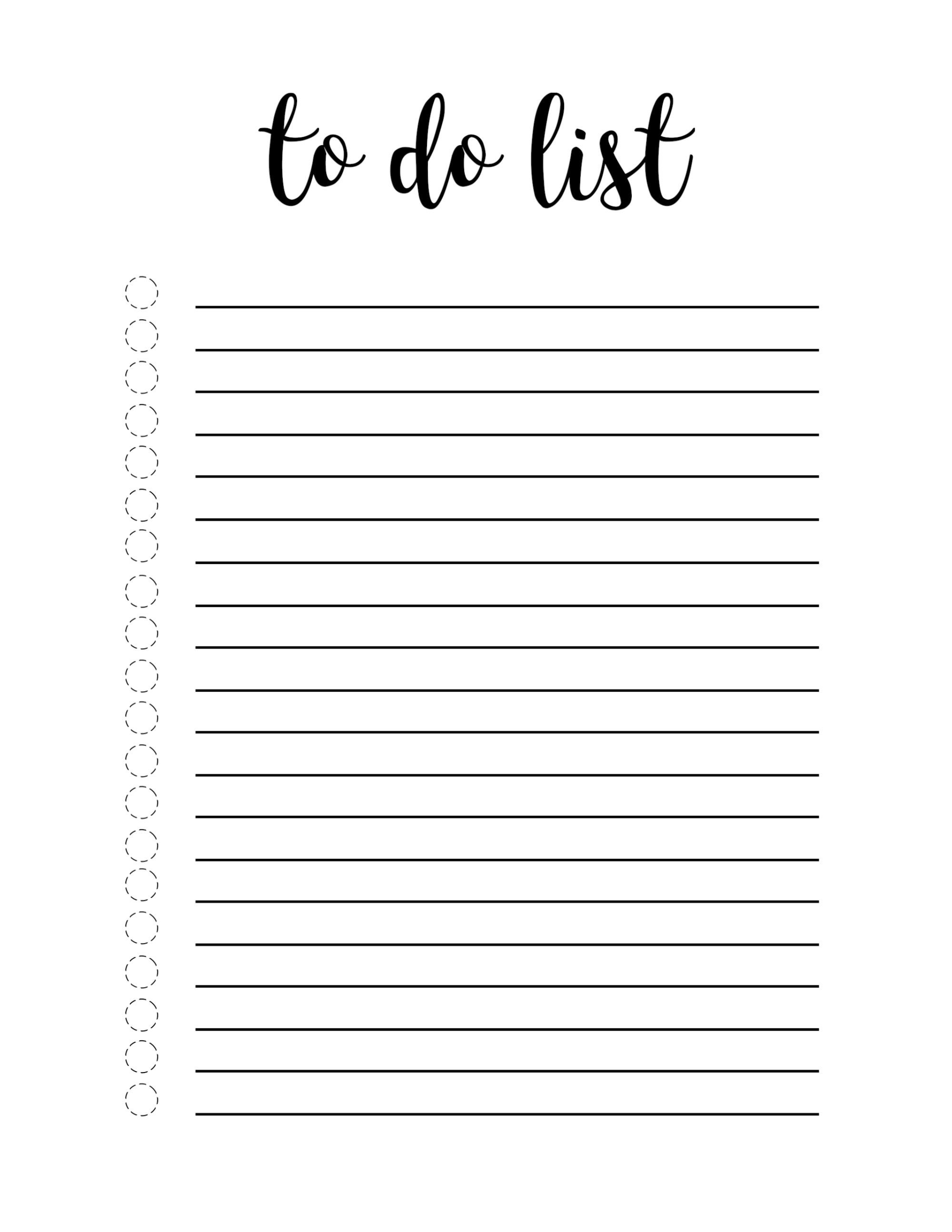 Free Printable To Do List Template | Making Notebooks | Todo List - To Do List Free Printable