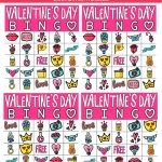Free Printable Valentine Bingo Cards For All Ages   Play Party Plan   Free Printable Valentines Bingo