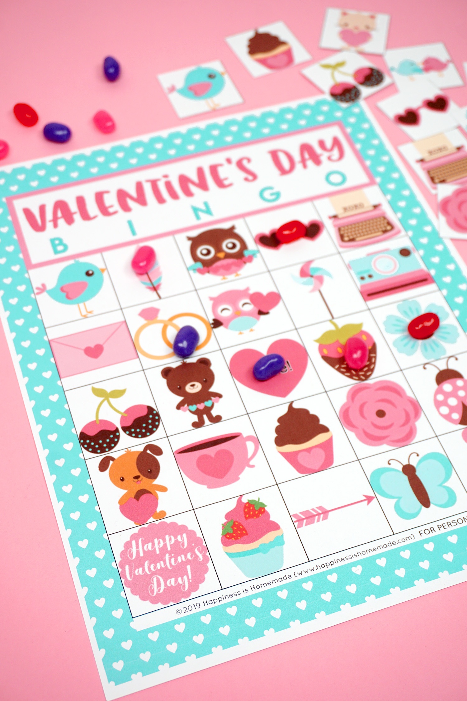 Free Printable Valentine Bingo - Happiness Is Homemade - Free Printable Valentines Day Cards